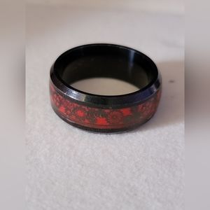 Red and black ring